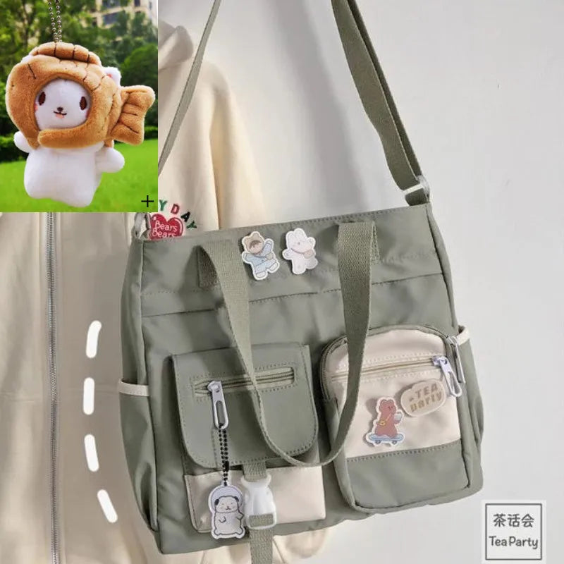 Nylon Waterproof Canvas Women Handbags Shoulder Bag Japanese Ladies Messenger Bag Student School Crossbody Bags for Girl Satchel