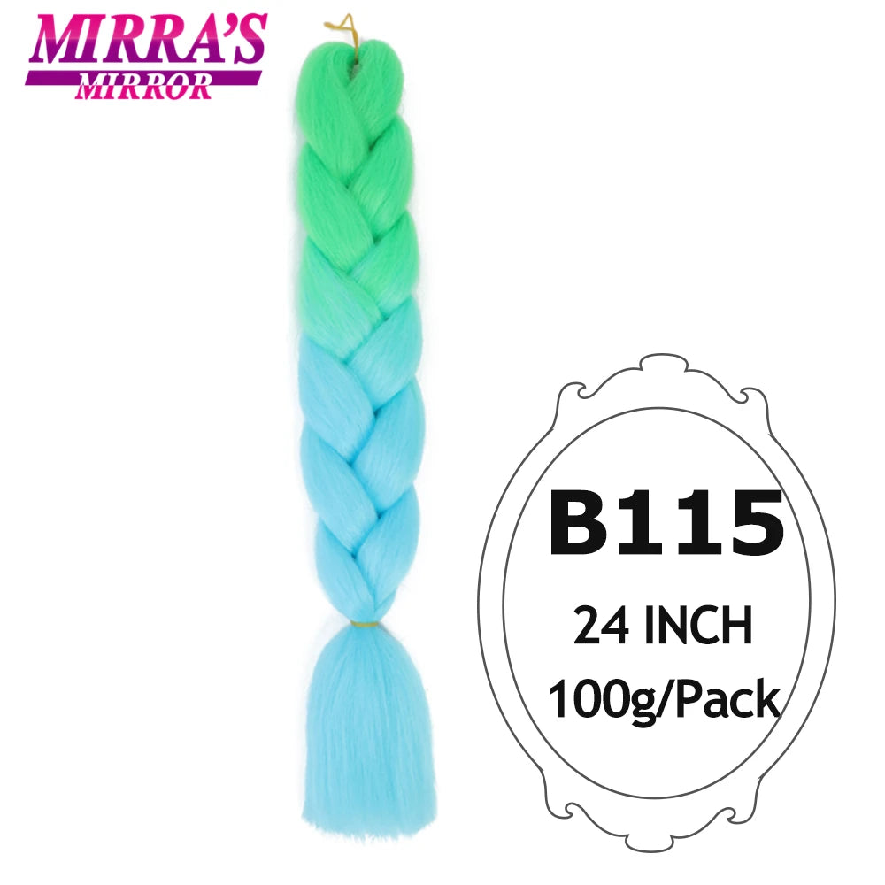 Colorful Jumbo Braiding Hair Extensions For Box Braids Synthetic Hair for Afro Braids Ombre Jumbo Braid Hair DIY Crochet Braid