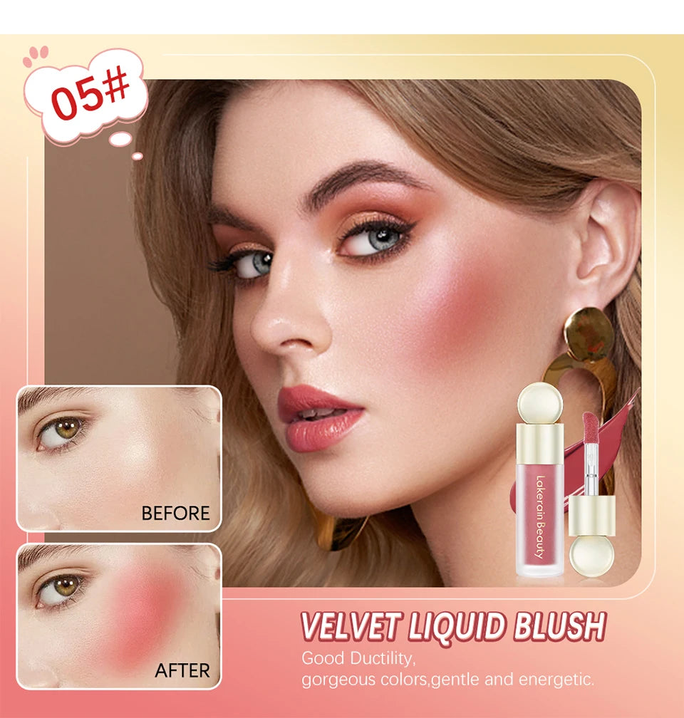 Blush Liquid Blusher Real Makeup Blush Matte Palette Blusher Cosmetics Products Liquid Cream Stick Pink Face raremakeup Beauty