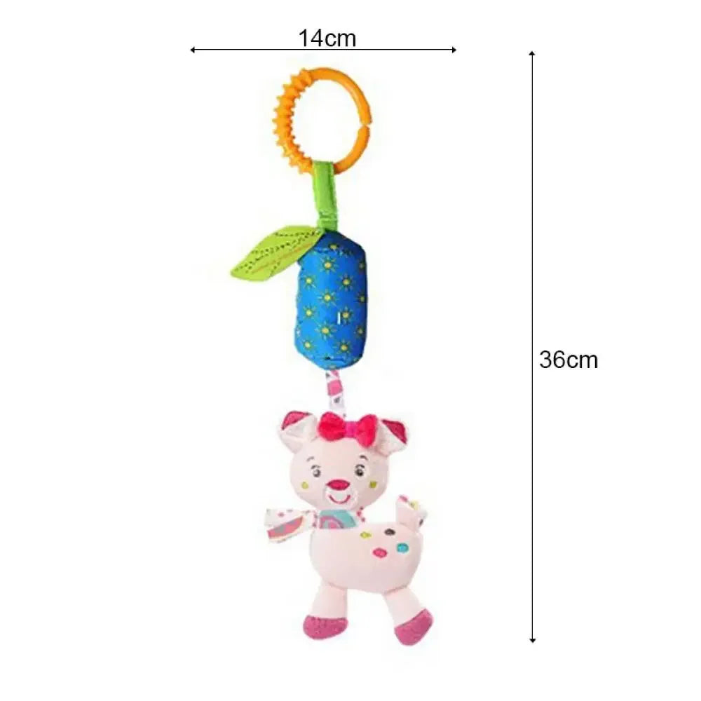 7Types Baby handheld toys rattle music Teether can bite Baby grip training Crib bell Stroller hanging bell Giraffe gift
