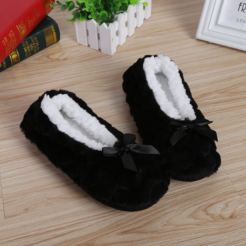 Winter Warm Slipper Womens Home Plush Soft Fluffy Cute Funny Indoor House Female Non Slip Ladies Floor Shoes Heart Love Grip