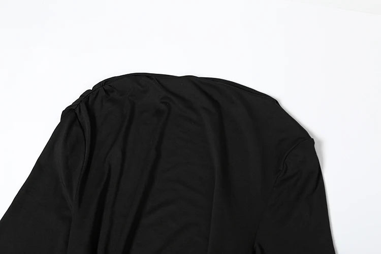 Weird Puss Ruched Elegant Maxi Dress Women Daily Casual Fashion Skinny Full Sleeve Solid Gown Midnight Prom Party Long Bodycon