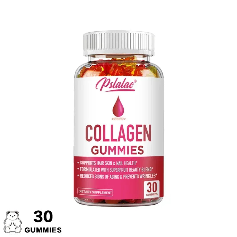 slalae Collagen Gummies – Type I & III for Skin, Hair, Nails & Joint Support | Antioxidant Wellness, Non-GMO (30/60/100 Gummies)