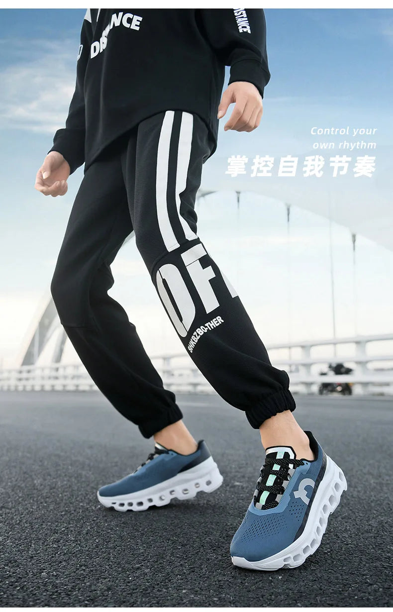 Men’s Breathable Air-Cushion Running Shoes – Lightweight Graffiti Sneakers