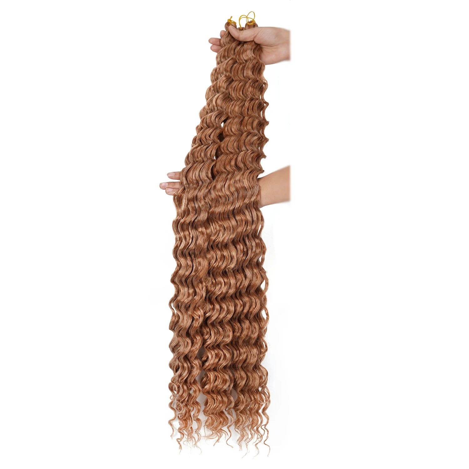 32 Inch Synthetic Pre Stretched Deep Wave Crochet Hair Yaki Ombre Braiding Hair High Temperature Fiber Extensions for Women