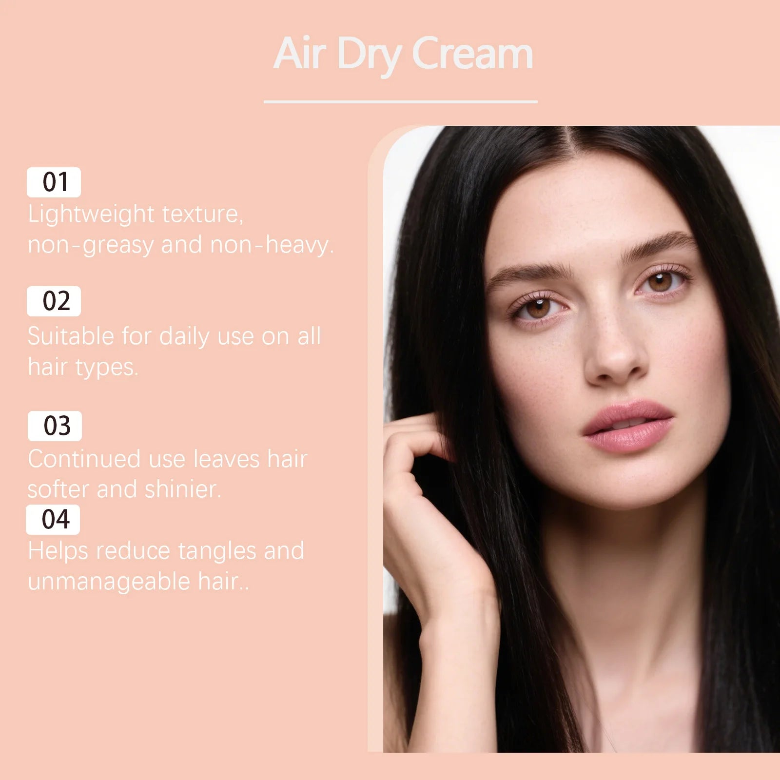 Air Dry Curl Cream – Frizz Control & Smoothing Styling Cream (100g)