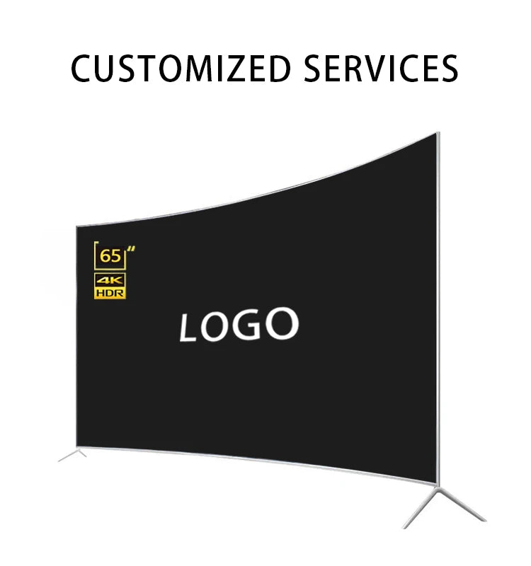 75 Inch Smart TV 4K Ultra HD LED Curved Big Screen Wifi Inteligentes Television