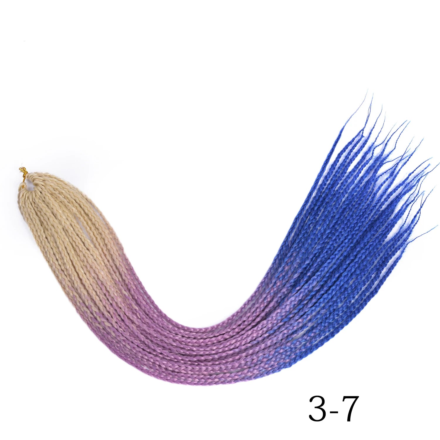 Synthetic Box Braids Hair Colored Crochet Hair Extensions Ombre Blue Gray Hook Braids Hairpiece For Women Cosplay Daily Use 24''