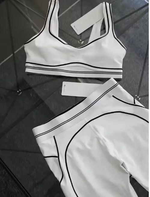 2025 Coxua ActiveFit Set — Women’s High-Elastic Yoga Pants & Tank Top Two-Piece Outfit