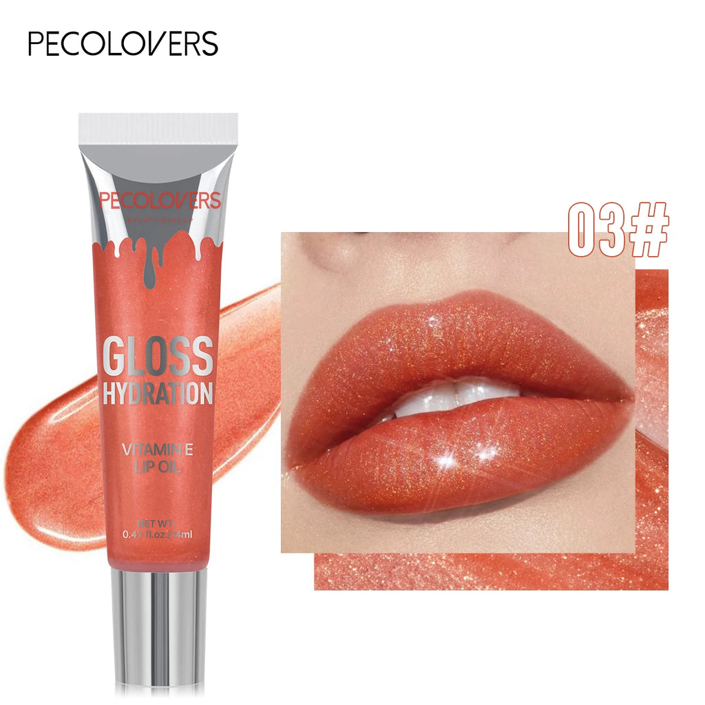1 PC Shiny Water Lip Oil Lip Gloss Liquid Lipstick Jelly Tube Lip Glaze Moisturizing Shiny Intense Color Lips Beauty Makeup
