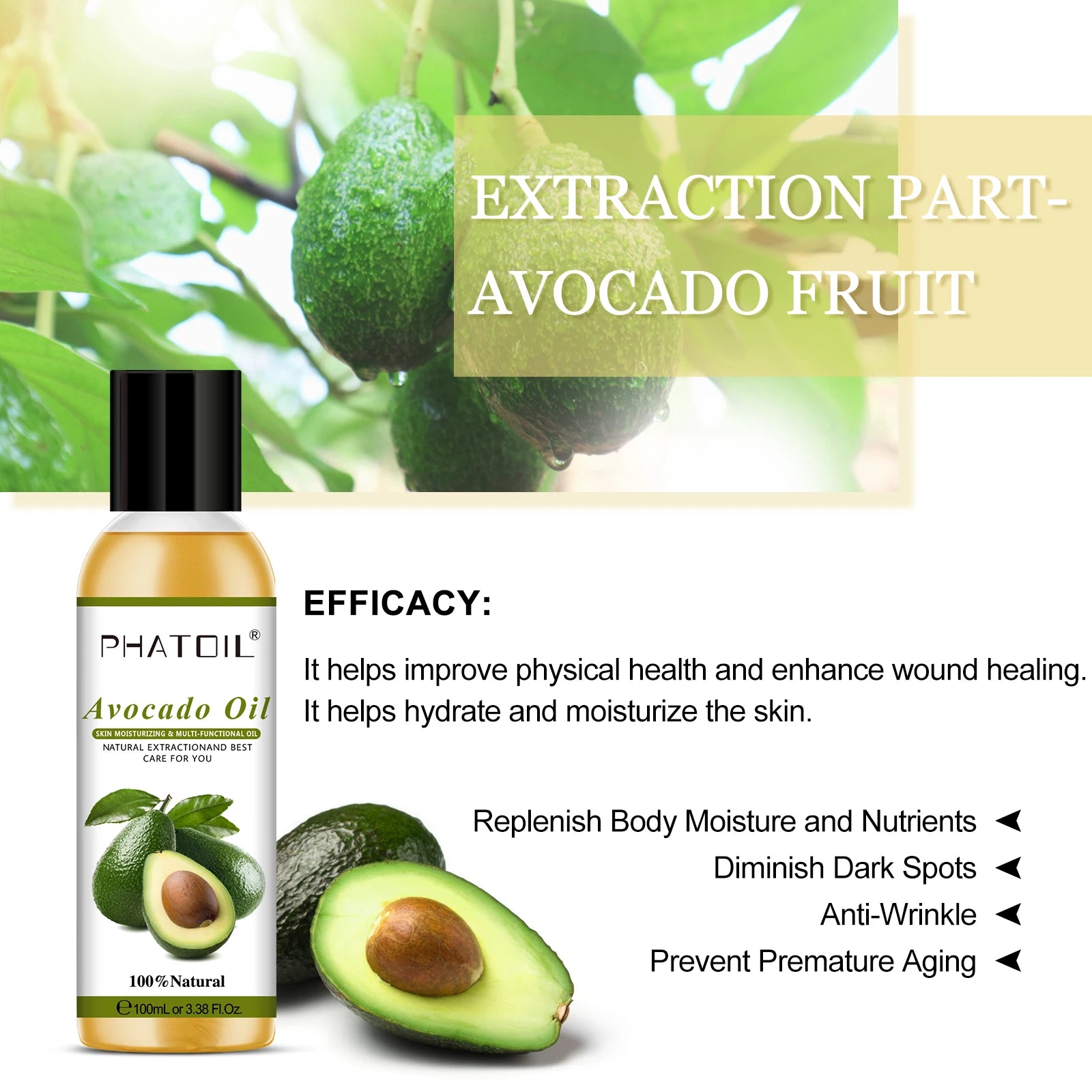 PHATOIL 100ML Copaiba Pure Essential Oils Helichrysum Neroli Australian Tea Tree Lemon Eucalyptus Turmeric Oregano Spearmint Oil