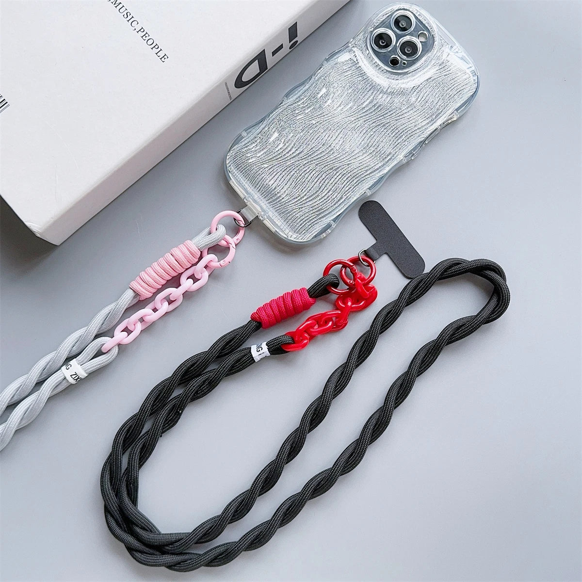 Cute Phone Lanyard Diameter Outdoor Universal Case Acrylic Crossbody Shoulder Card Neck Cord Clip Hang Anti-lost Wrist Strap