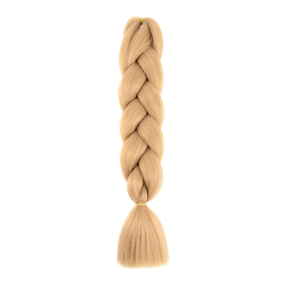 Jumbo Braids Extensions — 24" Synthetic Kanekalon Yaki Straight (Afro Ombre Piano Color)