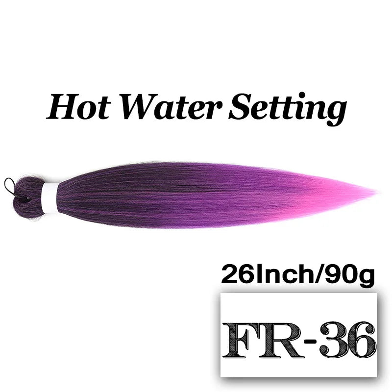 26" Easy Pre Stretched Braiding Hair Extensions 613 Blonde Jumbo Braids Synthetic Hair Bundles Yaki Straight Hair Crochet Braid