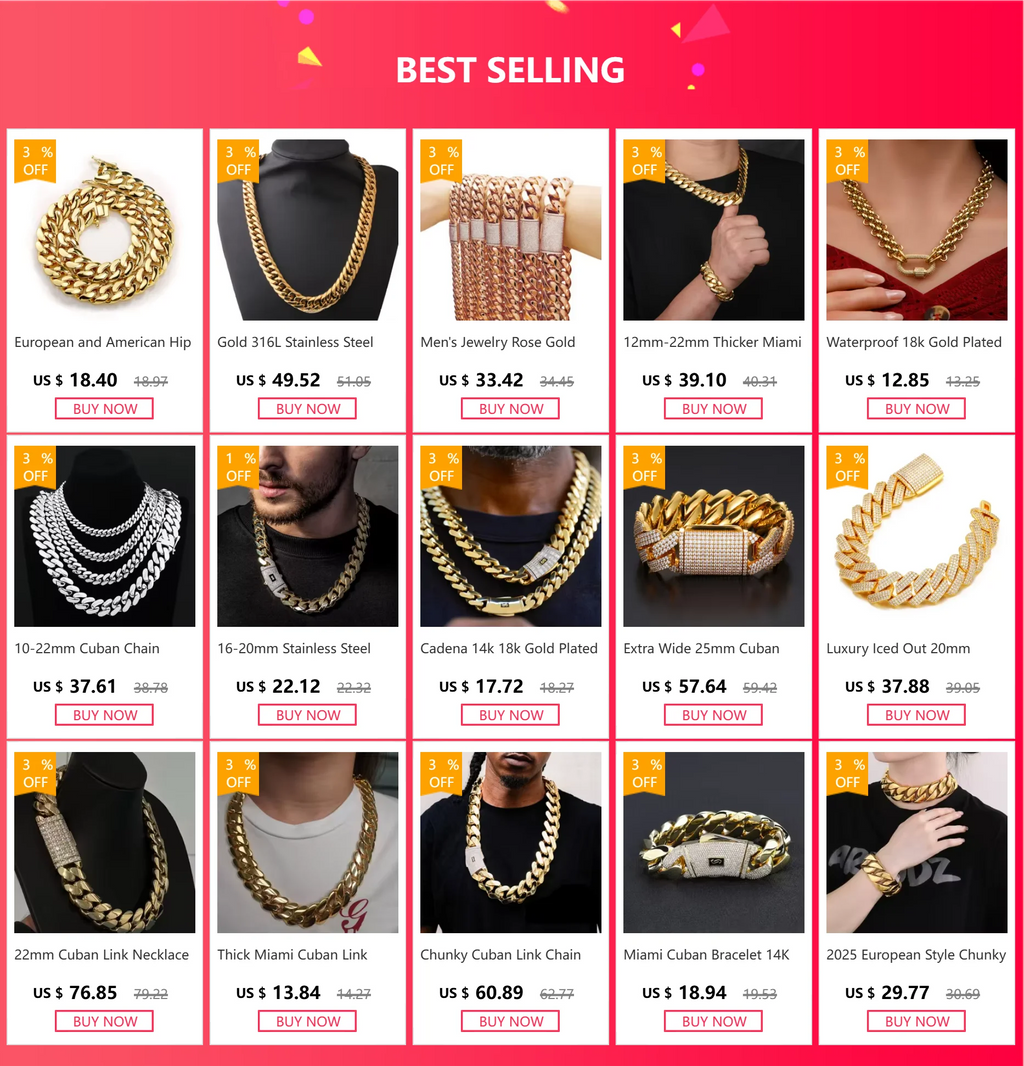 2025 Luxury Gold-Plated Chunky Chain Necklace | Stainless Steel Carabiner Design with Zircon Charms