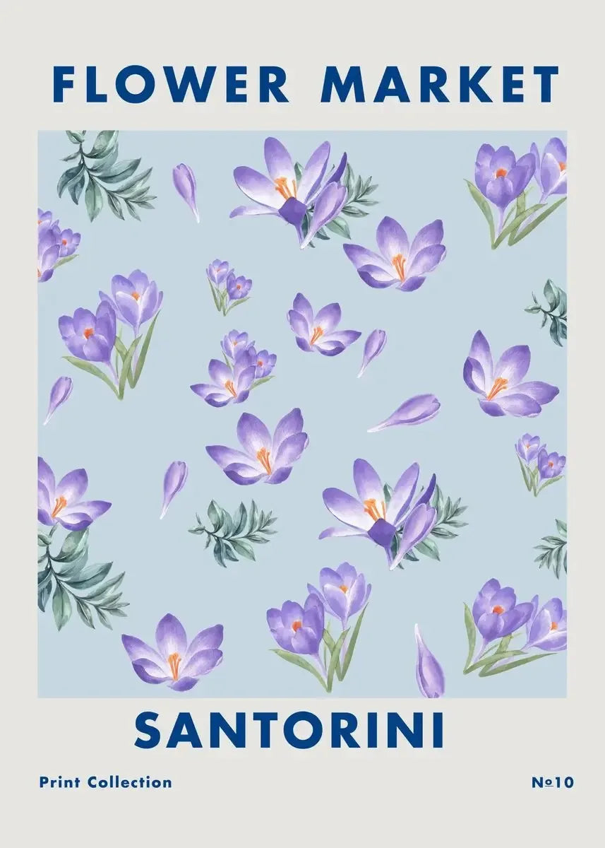 Boho Flower Market Retro Wall Art – Minimalist Canvas Print