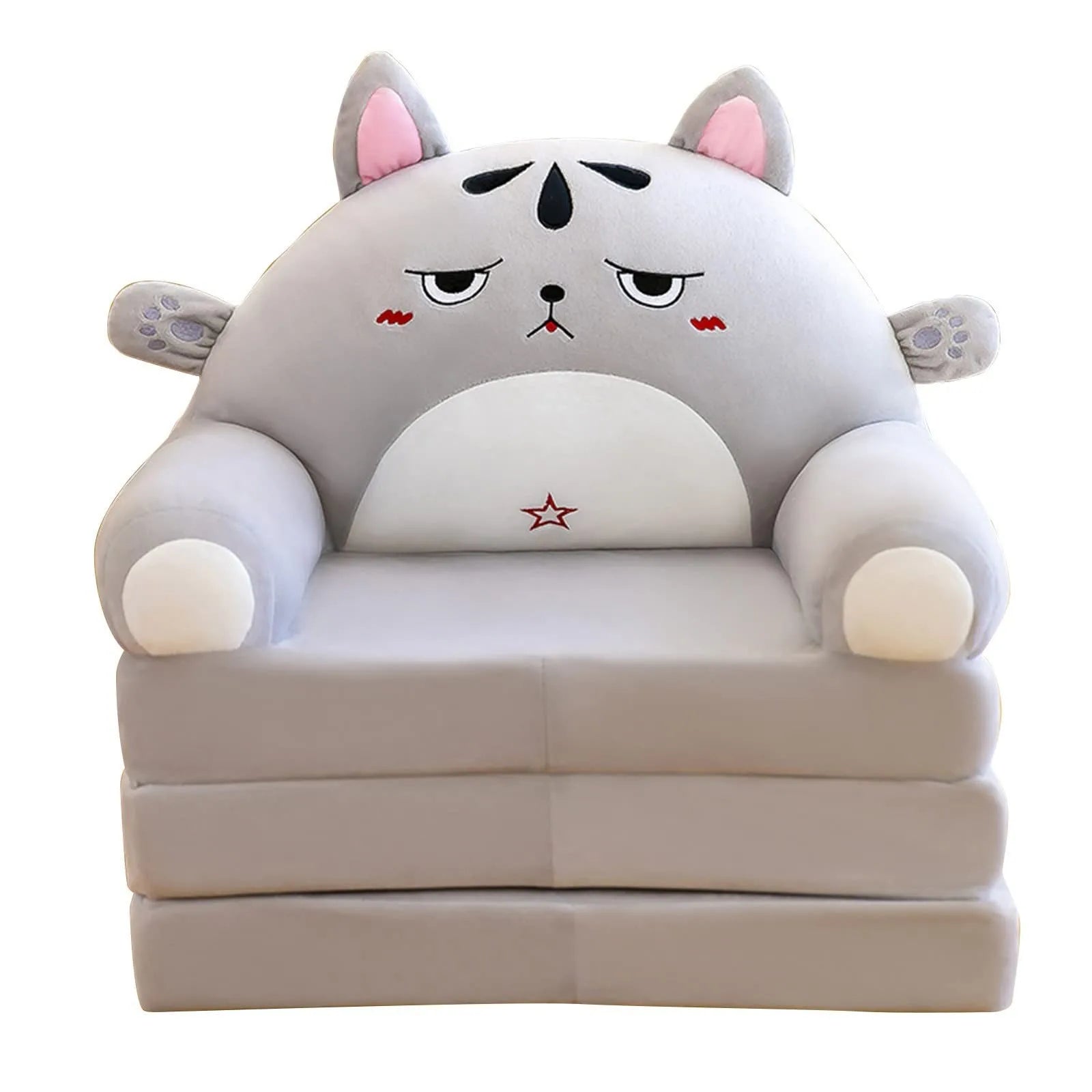 Children'S Two-In-One Multi-Layer Folding Sofa Plush Cartoon Sofa Kindergarten Baby Chair Multi-Functional Children'S Cushion