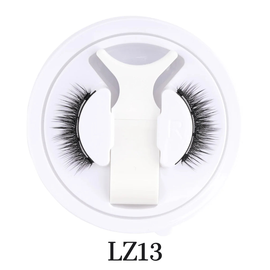 SHIDISHANGPIN 3D Magnetic False Eyelashes — Reusable, Glue-Free, Natural Long & Fluffy Look (1 Pair + Curler)