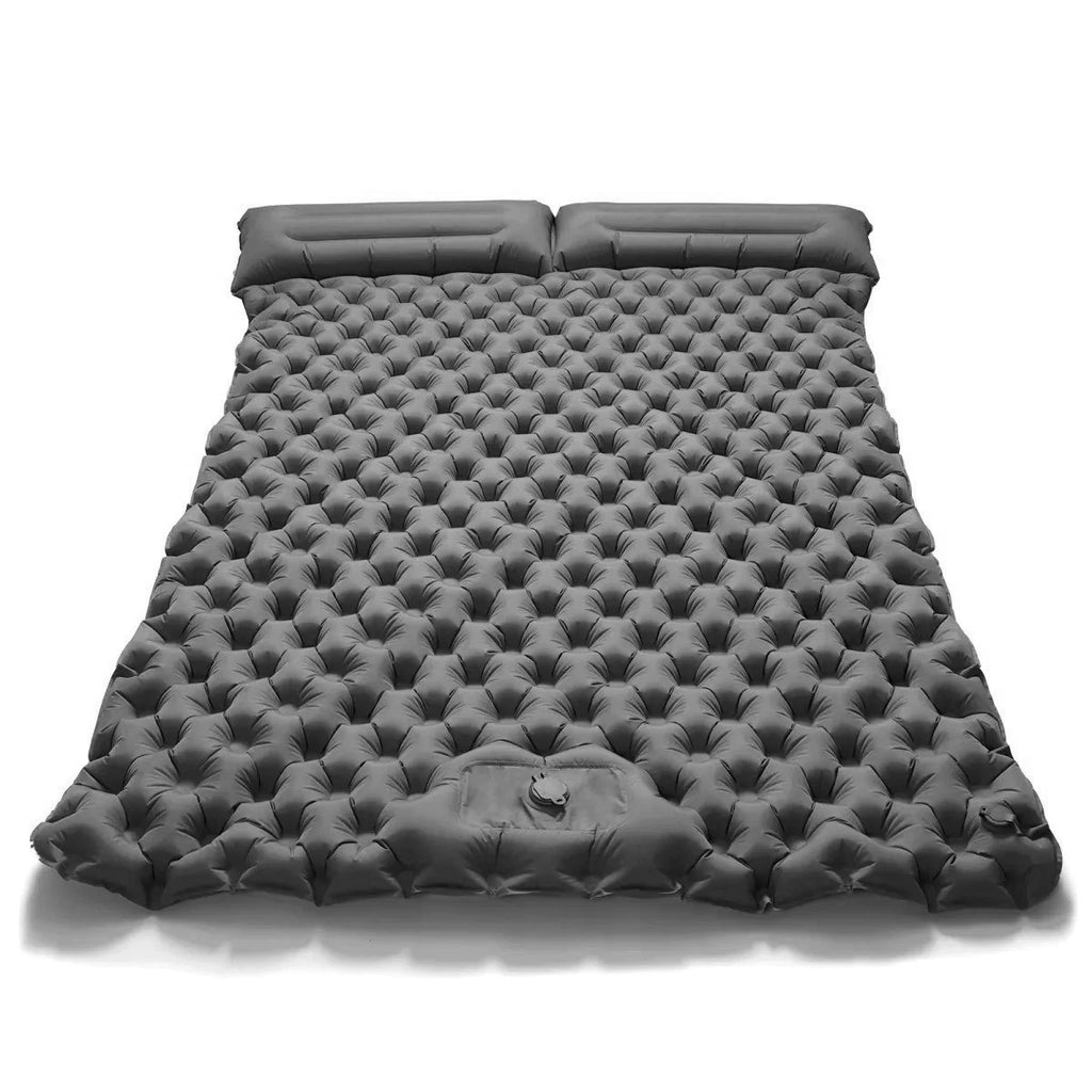 Hot Sale! 2025 Upgrade! Double Air Mattress Camping Blow Up Bed w/Built-in Pump Waterproof Portable Thickened for Outdoor Travel