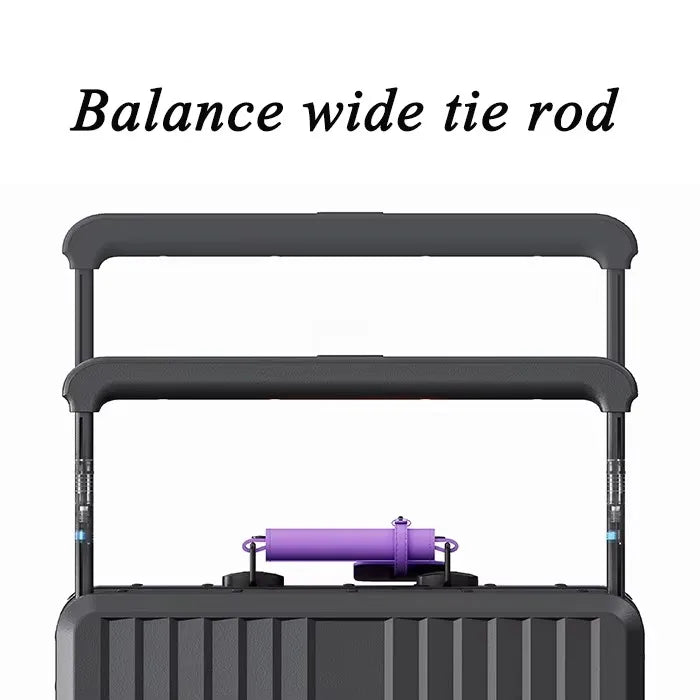 Aluminum Frame Wide Handlebar Rolling Luggage with Colorful Silent Spinner Wheels and TSA Lock Large Capacity Trolley Suitcase
