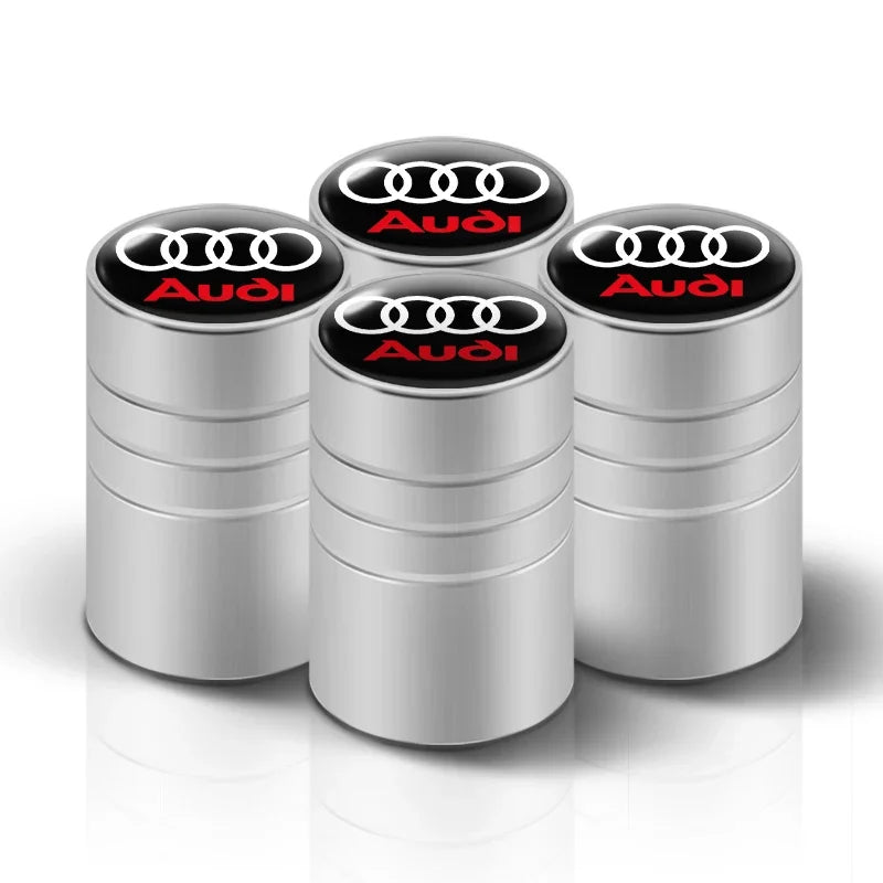 Metal Tire Valve Caps Set of 4 – Stem Covers for Audi Models
