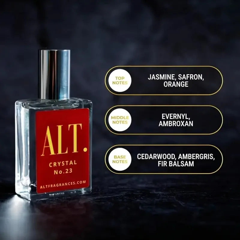 ALT. Crystal No.23 Unisex Eau de Parfum 60ml/2oz Long-lasting floral jasmine amber fragrance