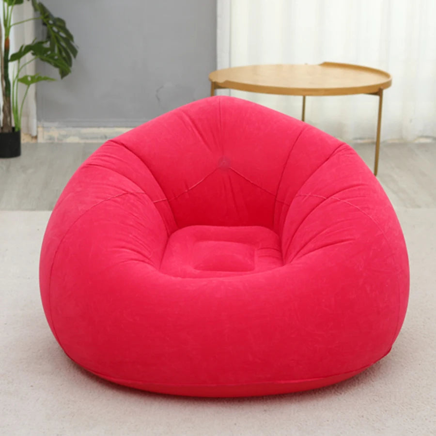 1pc inflatable bean bag sofa - foldable, easy to carry, soft and comfortable inflatable lounge chair, suitable for outdoor/indoo