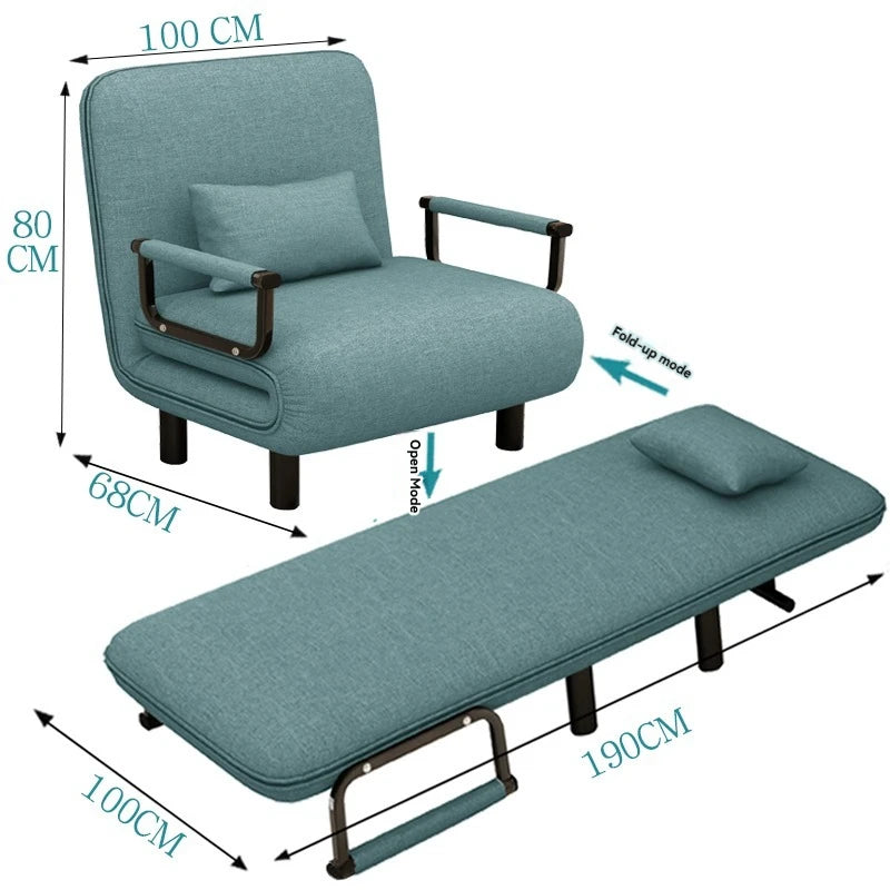 Modern folding sofa bed apartment small apartment simple single and double folding sofa with armrest