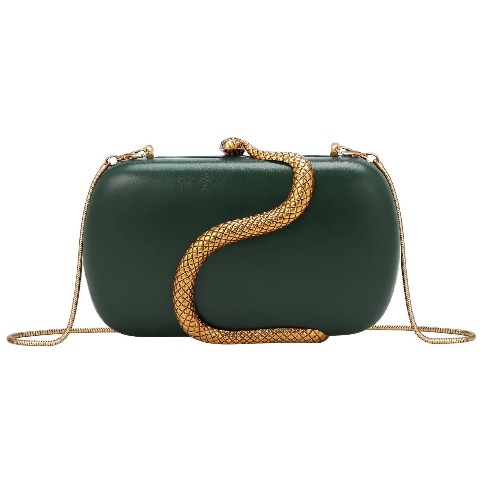 Metal Snake Party Bags For Women Highclass Smooth Designer Evening Bags Purses Clutch Party Chain Shoulder Handbags Bolsos