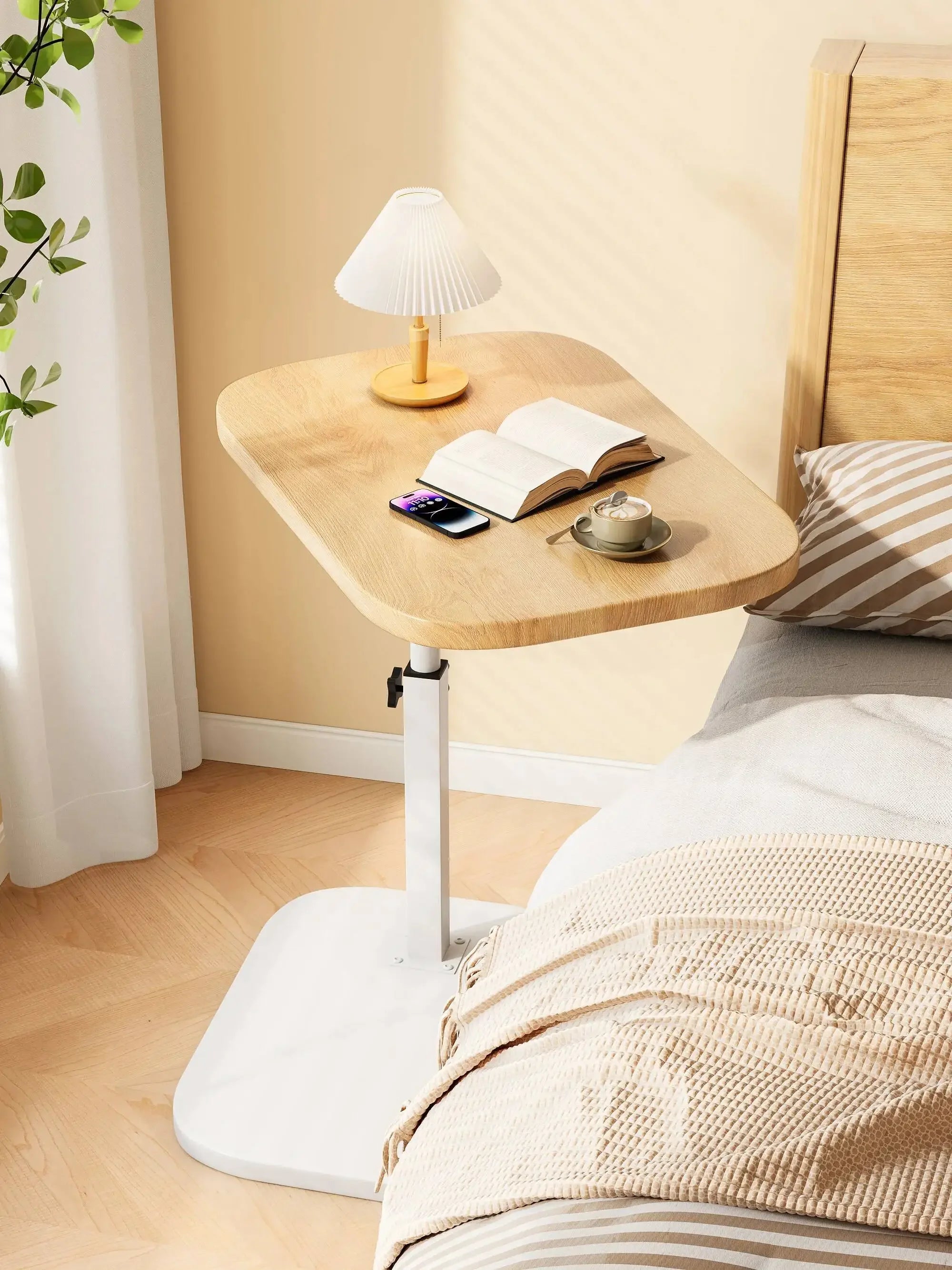 Portable Adjustable Folding Side Table/Laptop Desk, for Home Office, Coffee Table, Bedside Sofa, Office Reception Area, Mother's