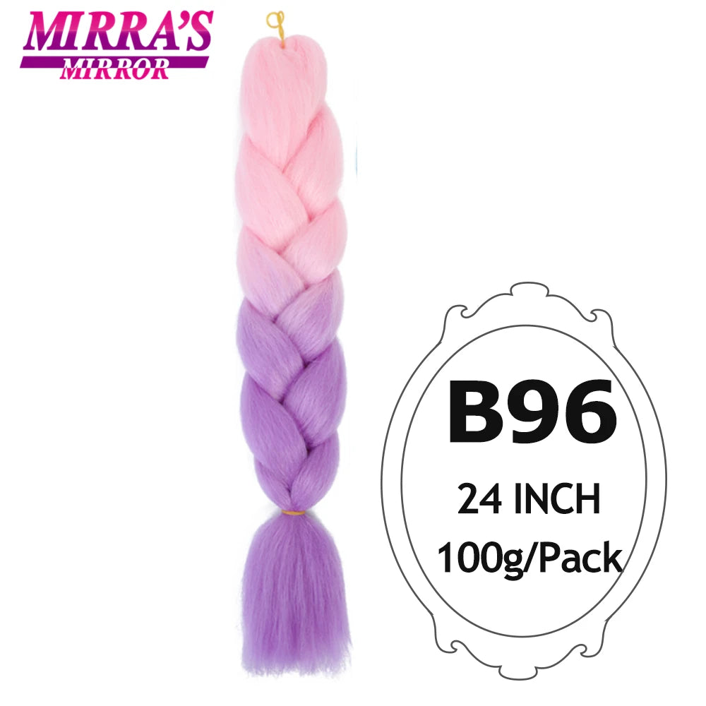 Colorful Jumbo Braiding Hair Extensions For Box Braids Synthetic Hair for Afro Braids Ombre Jumbo Braid Hair DIY Crochet Braid