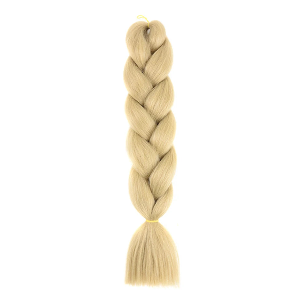 Jumbo Braids Extensions — 24" Synthetic Kanekalon Yaki Straight (Afro Ombre Piano Color)