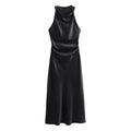 Satin Long Dresses for Women 2024 Summer Slip Midi Dress Woman Sexy Evening Party Dress Sleeveless Female Elegant Dresses