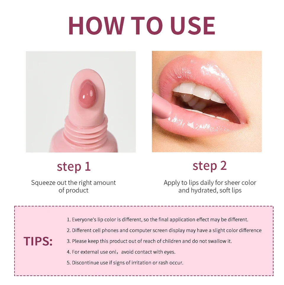 Lakerain Peptide Lip Tint — Fragrance-Free Tinted Lip Serum Gloss (10 ml)