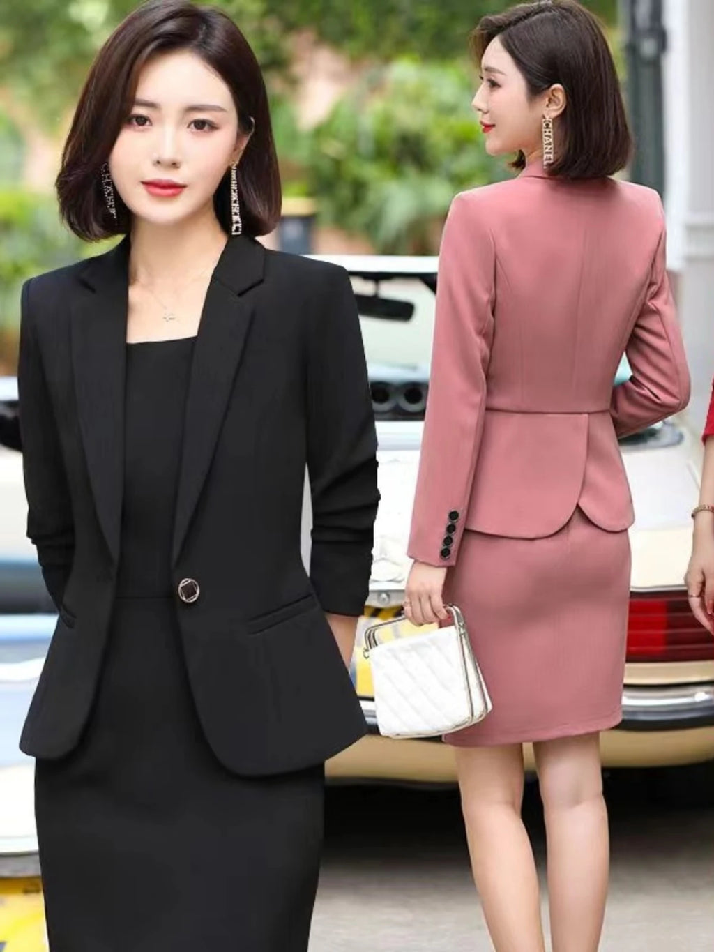 plus Size Profional Suit Set Dr Autumn Outerwear High Waist Slim Fit Two Piece Korean Sle Commute Faion Ensemble