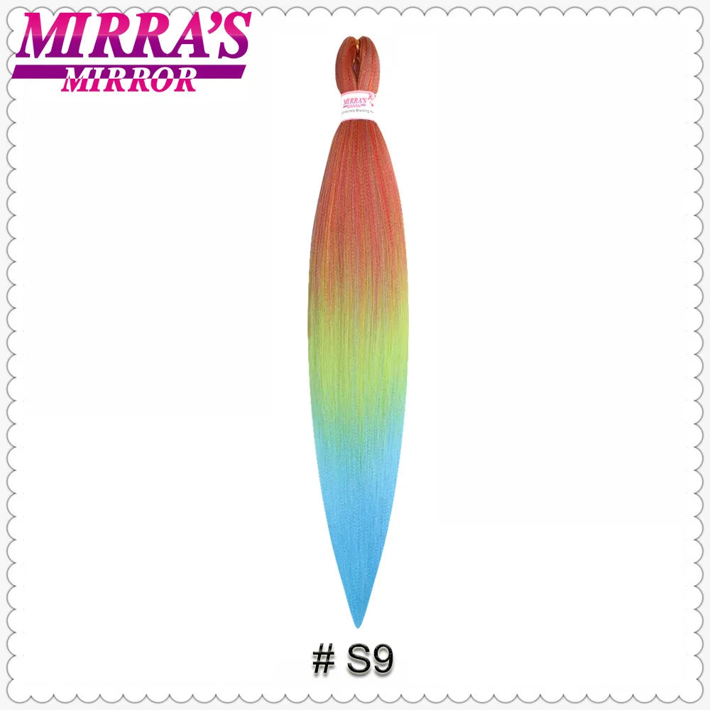 Corlorful Synthetic Jumbo Braids Hair Extensions 28 Inch Braiding Hair Pre Stretched Yellow Blue Green Red Pink Purple Braids