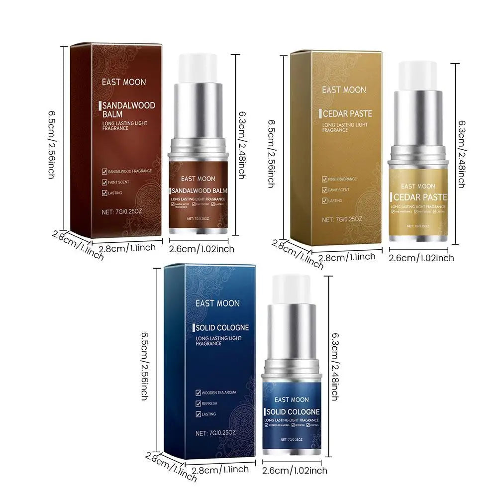 7G NEW Men Sandalwood Balm Series Lasting Scent Keep Fresh Dating Flirting Improve Temptation Body Light Fragrance Solid Balm