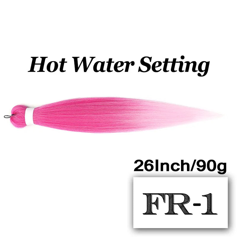 26" Easy Pre Stretched Braiding Hair Extensions 613 Blonde Jumbo Braids Synthetic Hair Bundles Yaki Straight Hair Crochet Braid