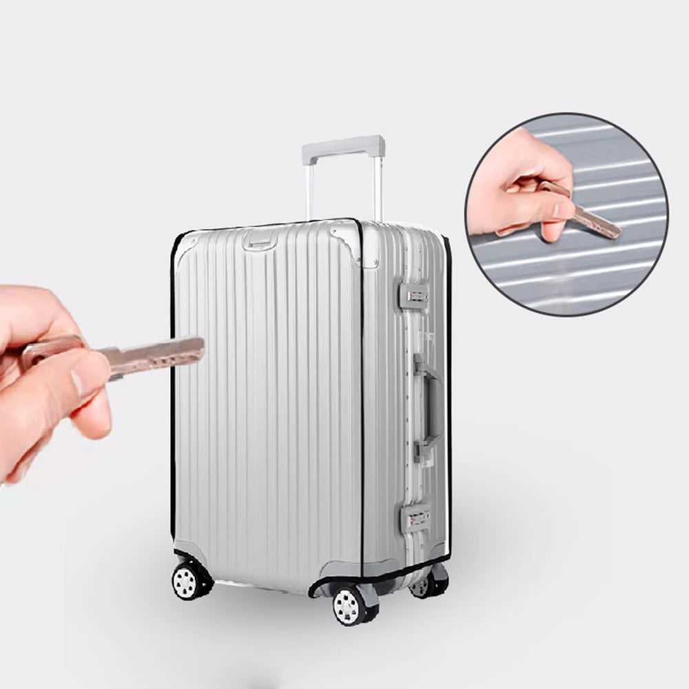 Transparent Pvc Luggage Protective Cover Wheeled Luggage Protective Cover Wear-Resistant Outer Cover Transparent Protective