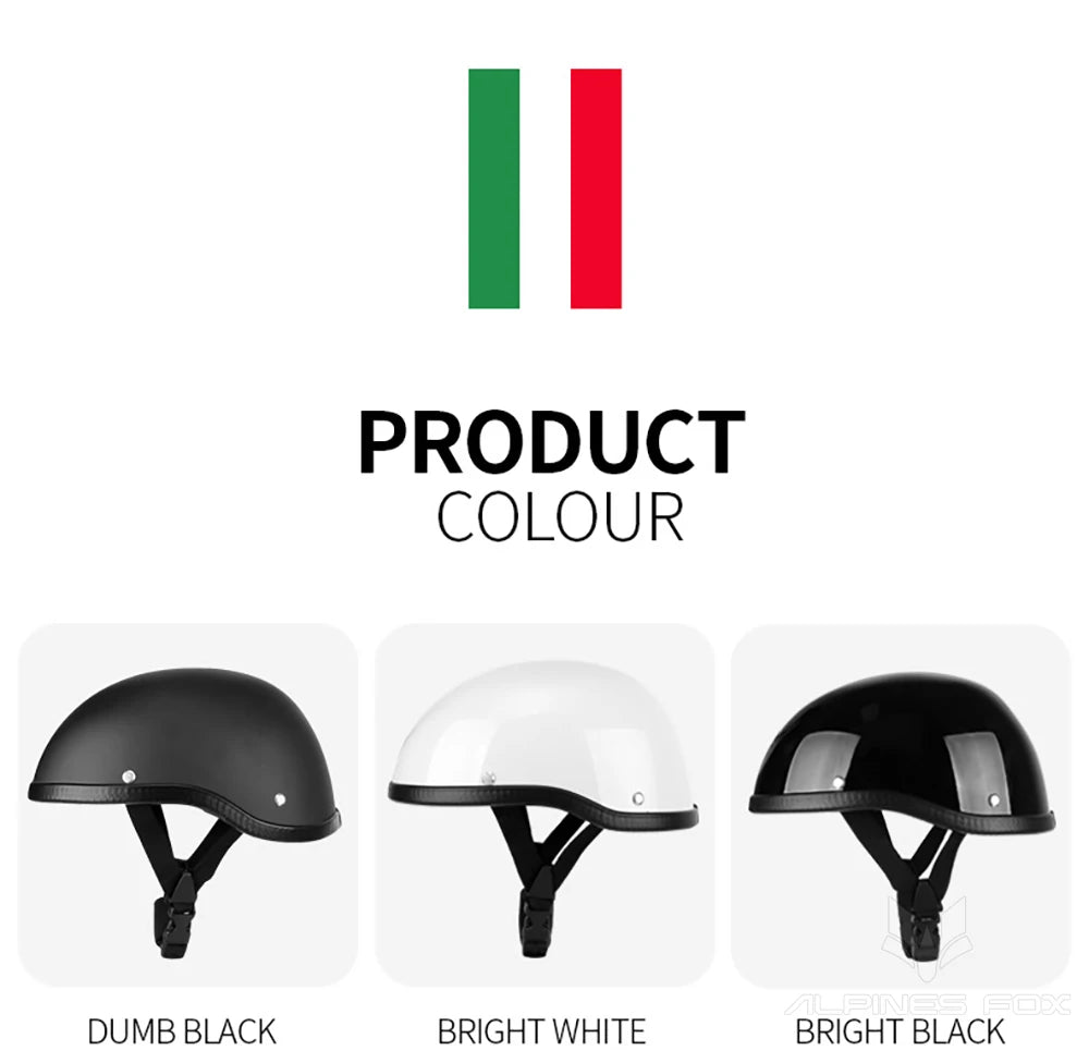 Retro Motorcycle Half Helmet ABS+Cotton Plastic Cap Summer Half Face Unisex Helmet Motorbike Ridder Universal DOT Certified