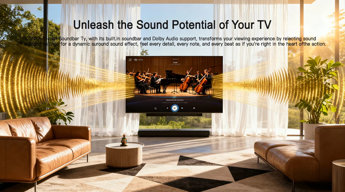 KONKA 32" Smart TV Tizen OS Powered By SAMSUNG Built-in 30W Soundbar HDR10 V-Max Display Theater Audio Dynamic Sound 1Y Warranty
