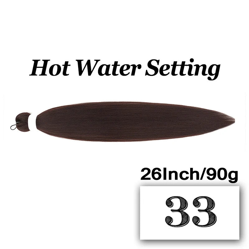 26" Easy Pre Stretched Braiding Hair Extensions 613 Blonde Jumbo Braids Synthetic Hair Bundles Yaki Straight Hair Crochet Braid