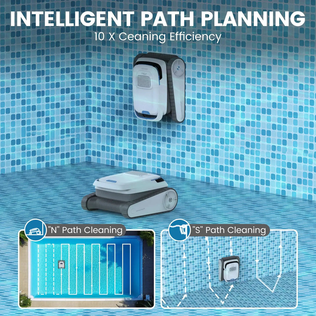 AIRROBO PC10 Cordless Smart Pool Vacuum – Floor, Wall & Waterline Cleaning Robot