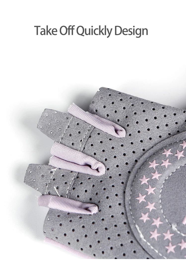 Fitness Yoga Gloves for Men Women Gym Hiking Summer Ice Silk Breathable Gloves Cycling Anti Slip Exercise Weightlifting Gloves