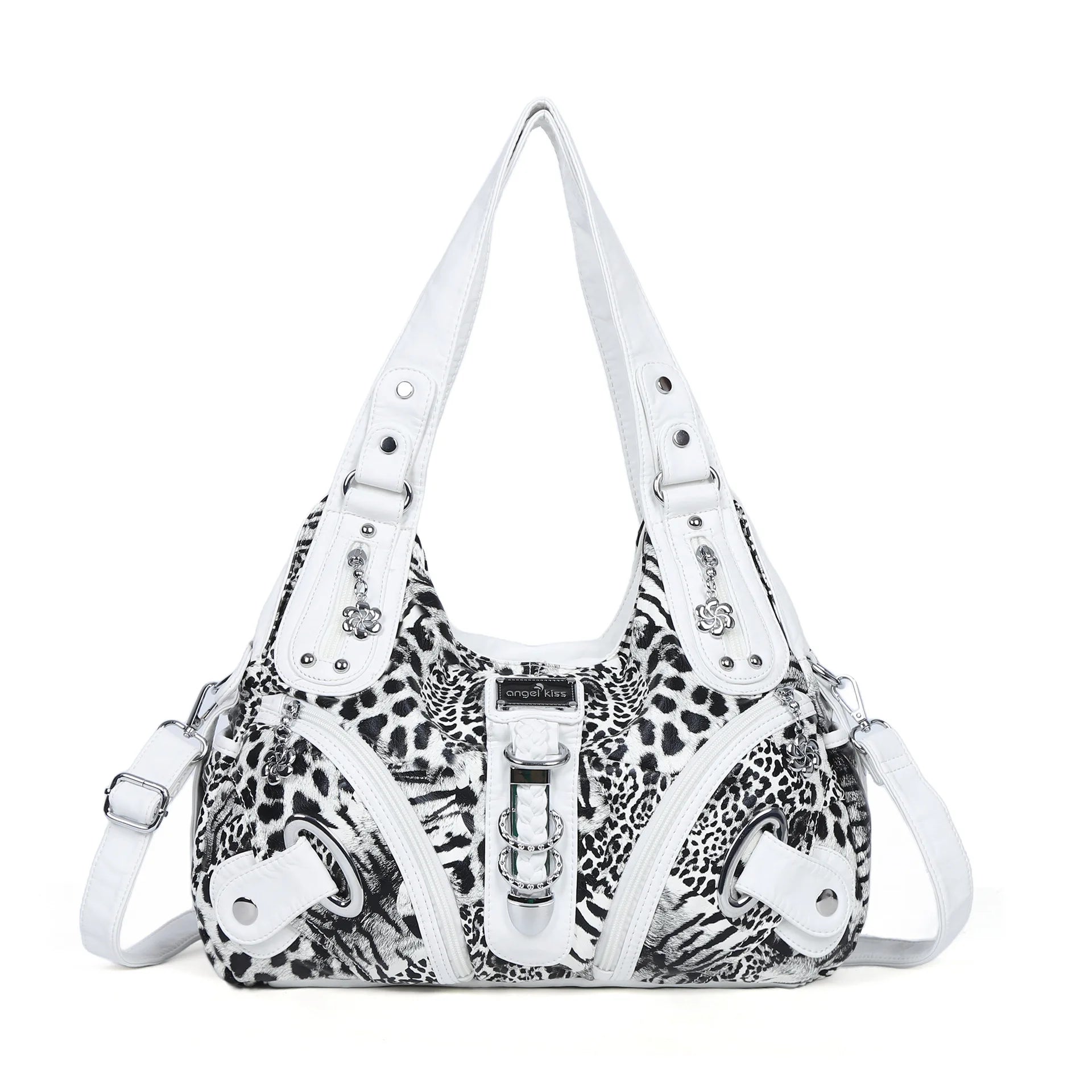 Women Handbags Leopard Bag Top-handle Handbag Fashion Satchel Dumpling Pack Shoulder Bag Tote Bag Hobos Large Purse