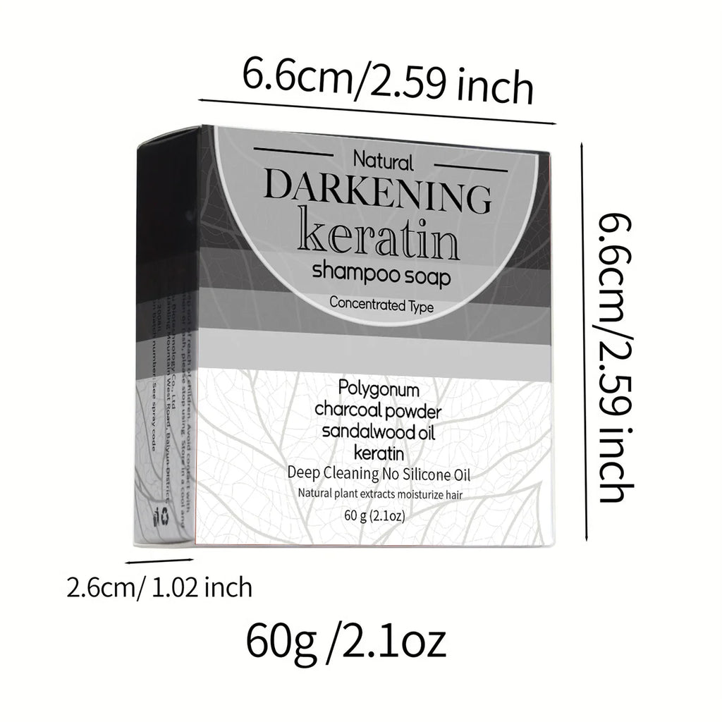 Men's Shampoo Bar Black Soap Nourishes Dark Hair Deeply Cleanses Summer Refreshing Solid Shampoo Soap