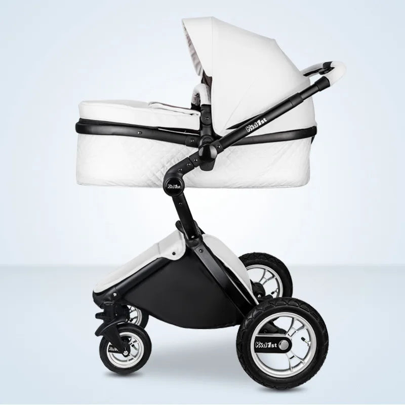 Luxury Baby Stroller Portable High Landscape Luxury Stroller Leather Stroller Travel Pram Pushchair trolley baby car carriage