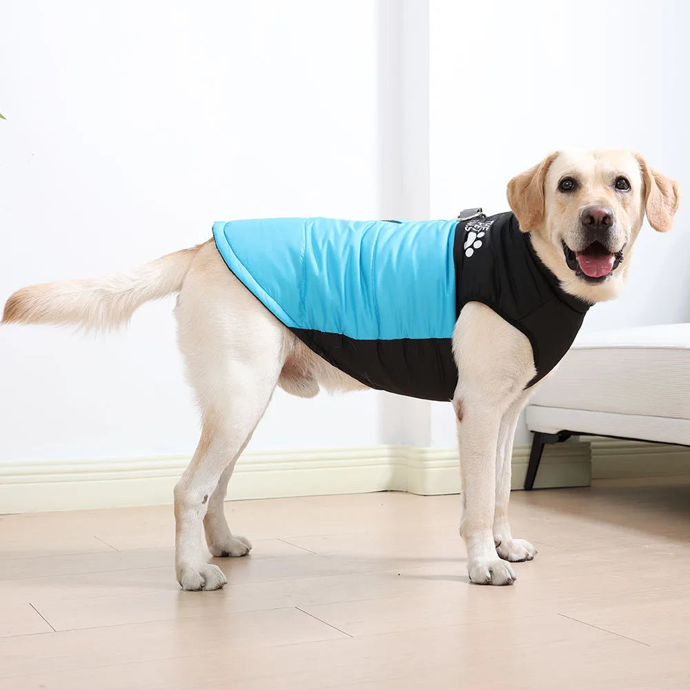 Winter Big Dog Jacket Coat Windproof Clothes For Medium Large Dogs Labrador Vest Outfits Cozy Warm Golden Retriever Pet Apparel