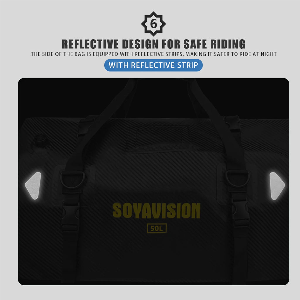 Motorcycle Waterproof Tail Bag Travel Outdoor Dry Luggage Roll Pack Bag 20 /40/66 Motorbike Luggage Backpack Motorcycle Seat Bag