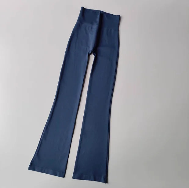 Seamless High-Waist Micro Flare Yoga Pants – Compression Bootcut Leggings